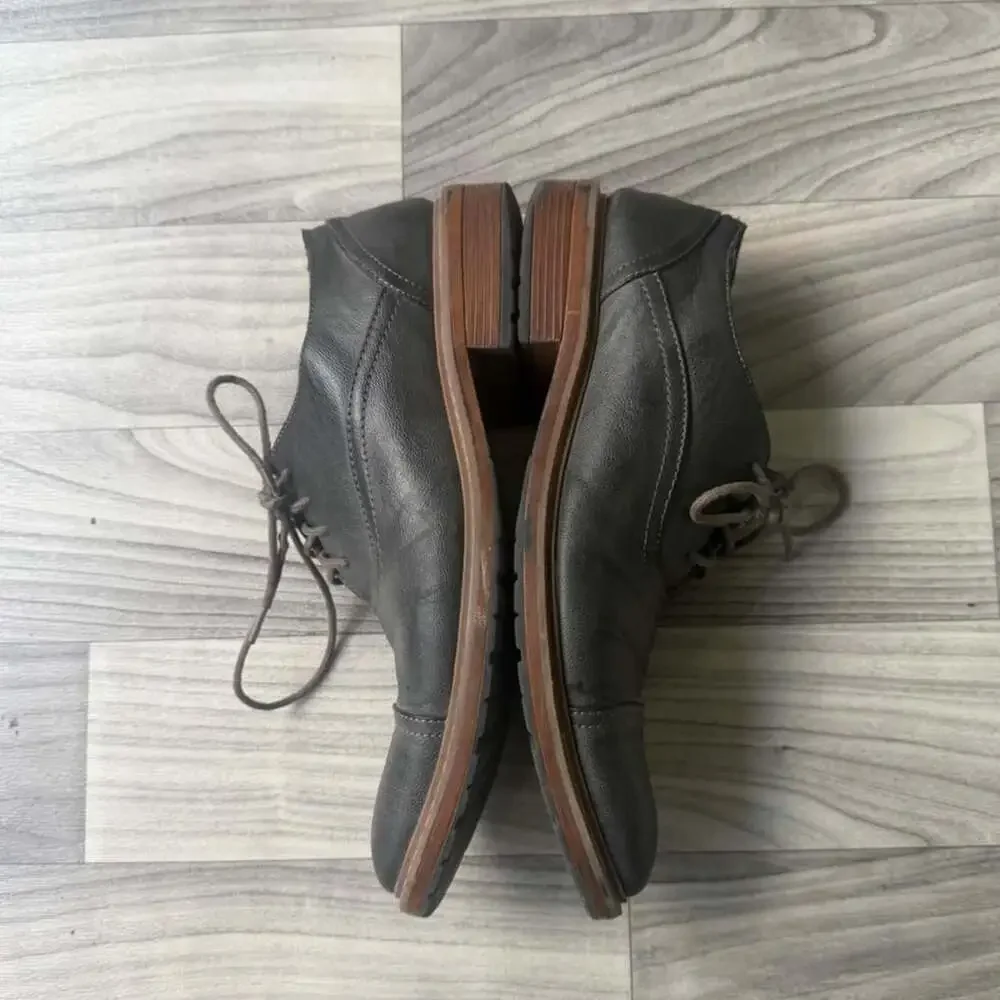 Perry Ellis Portfolio Clarkson Oxford Dress Shoes Grey Size 9